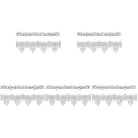 NUOLUX 10 Pcs Bridal Lace Garters Rhinestones Garters Wedding Garters Thigh Ring Leg Accessories