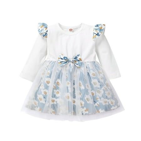 TAIAOJING Baby Girl Dress Toddler Kids Floral Prints Long Sleeves Fly Sleeves Mesh Tulle Princess Dresses 3-4 Years
TAIAOJING Baby Girl Dress Toddler Kids Floral Prints Long Sleeves Fly Sleeves Mesh Tulle Princess Dresses 3-4 Years
