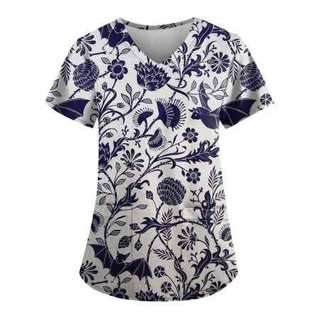 Sksloeg Women s Scrubs Workwear V Neck Short Sleeve Pumpkin Cat Bat Print Nursing Uniform Pattern Scrubs Shirts with Pockets Light Purple XL
Sksloeg Women s Scrubs Workwear V Neck Short Sleeve Pumpkin Cat Bat Print Nursing Uniform Pattern Scrubs Shirts with Pockets Light Purple XL