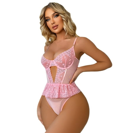 B91xZ Lingerie For Women Women Sexy Nightgowns V Neck Lace Trim High Waist Sleepwear Sexy Lingerie for Women Bodysuit Breast Cutouts Pink L
B91xZ Lingerie For Women Women Sexy Nightgowns V Neck Lace Trim High Waist Sleepwear Sexy Lingerie for Women Bodysuit Breast Cutouts Pink L