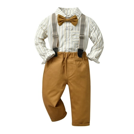 QWERTYU Toddler Baby Child Children Kids Clothing Set Outfits Bow Tie Shirts and Suspender Pants Set Long Sleeve for Boy
QWERTYU Toddler Baby Child Children Kids Clothing Set Outfits Bow Tie Shirts and Suspender Pants Set Long Sleeve for Boy