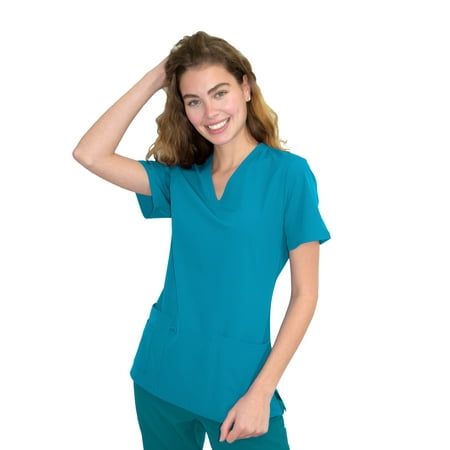 Women s Medical Nursing Scrub Top GT Performance-Teal-X-Large