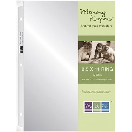 We R Memory Keepers 8.5 x 11" 3-Ring Album Page Protectors 10 pack - NEW