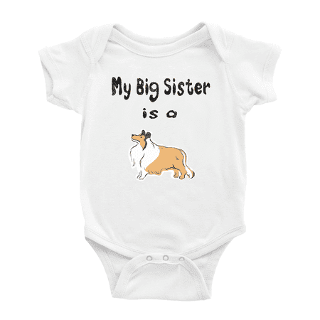 My Big Sister Is A Rough Collie Dog Cute Baby Clothing Bodysuits Boy Girl Unisex
My Big Sister Is A Rough Collie Dog Cute Baby Clothing Bodysuits Boy Girl Unisex