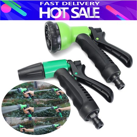Garden Water Sprayer Hose Soft Grip Nozzle 8 Spray Settings Car Washing- irrigation 2 Pack