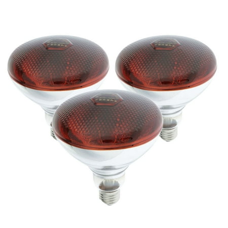 3X 100W Infrared Lamp Light Bulb For Reptile Amphibian Chicken Heating