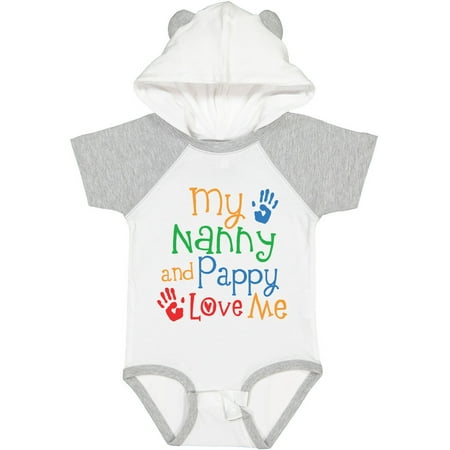 Inktastic Nanny and Pappy Love Me Gift Baby Boy or Baby Girl Bodysuit