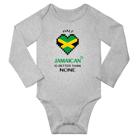 1/2 Half Jamaican is Better Than None Cute Baby Long Slevve Bodysuit Romper (Gray 12-18 Months)
1/2 Half Jamaican is Better Than None Cute Baby Long Slevve Bodysuit Romper (Gray 12-18 Months)
