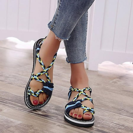 Homedles Sandals Women- Beach Casual Flat Comfortable Closed Toe Gift for Women Braided Sandals Green 41
Homedles Sandals Women- Beach Casual Flat Comfortable Closed Toe Gift for Women Braided Sandals Green 41