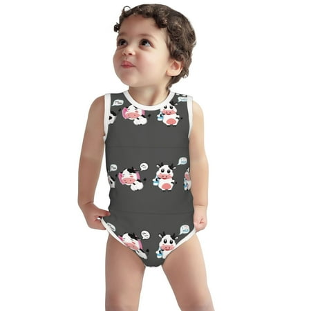 Vsdgher Cute Farm Milk Animal Print Baby Unisex Baby Cotton Sleeveless Bodysuits Soft and velvety comfortable and breathable
Vsdgher Cute Farm Milk Animal Print Baby Unisex Baby Cotton Sleeveless Bodysuits Soft and velvety comfortable and breathable