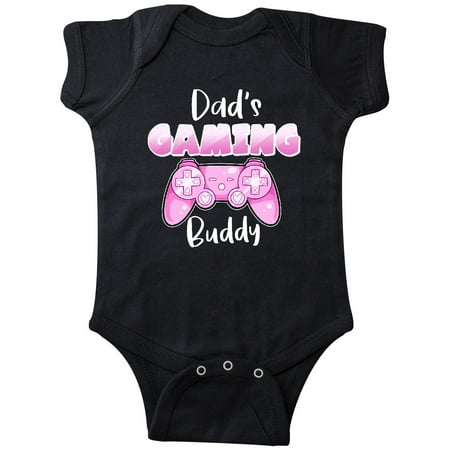 Inktastic Dad s Gaming Buddy- Pink Controller Gift Baby Boy or Baby Girl Bodysuit