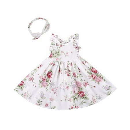 BSDHBS Toddler Girls Dresses Printed Sleeveless Ruffled Hem Extra Long Hem Open Back Design White Size 100
BSDHBS Toddler Girls Dresses Printed Sleeveless Ruffled Hem Extra Long Hem Open Back Design White Size 100