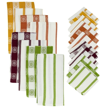Gold Coast 20-Piece Sunflower & Stripes Cotton Waffle Weave Kitchen Towel Set
Gold Coast 20-Piece Sunflower & Stripes Cotton Waffle Weave Kitchen Towel Set