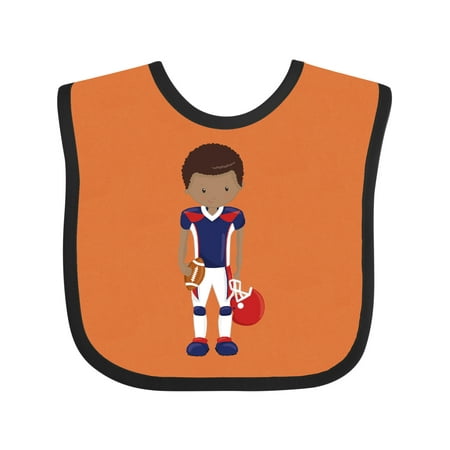 Inktastic African American Boy Team Sport Rugby Player Gift Baby Boy Bib