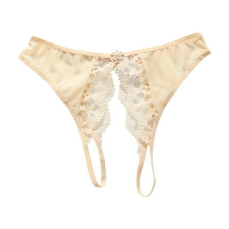 QWERTYU Low Rise T-Back G-String Thongs for Women Lace Sexy Underwear Stretch Tangas Panties Beige One Size
QWERTYU Low Rise T-Back G-String Thongs for Women Lace Sexy Underwear Stretch Tangas Panties Beige One Size
