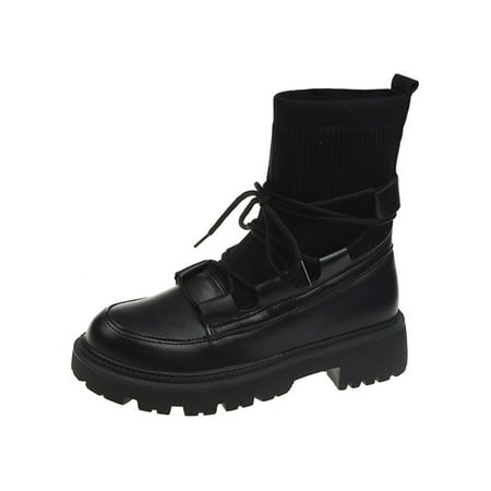 Zodanni Womens Comfort Winter Shoes Work Breathable Platform Fashion Boot Lug Sole Chunky Heel Black 5
Zodanni Womens Comfort Winter Shoes Work Breathable Platform Fashion Boot Lug Sole Chunky Heel Black 5