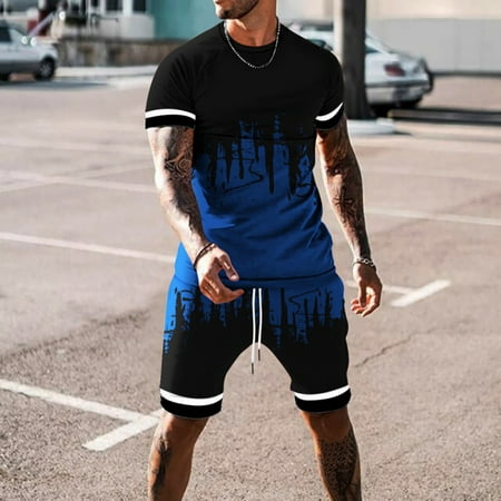 Sport Suit for Men Two Piece Set Shorts T Shirt Fashion Print Short Sleeve Round Neck Casual Summer Workout Outfits
Sport Suit for Men Two Piece Set Shorts T Shirt Fashion Print Short Sleeve Round Neck Casual Summer Workout Outfits