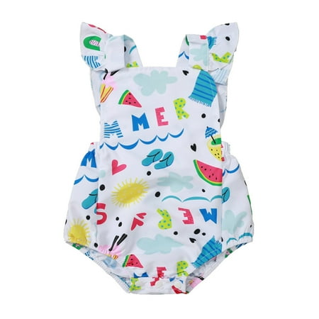 Utoimkio Newborn Baby Girl Clothes Infant Romper Floral Ruffle Sleeve Onesie Outfit Jumpsuit Summer Overall Outfits 0-18M
Utoimkio Newborn Baby Girl Clothes Infant Romper Floral Ruffle Sleeve Onesie Outfit Jumpsuit Summer Overall Outfits 0-18M