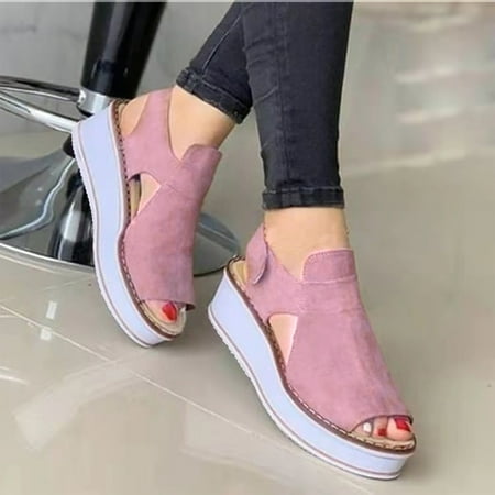 Alueeu Women s sandals Womens Fashion Wedges Platform Buckle Strap Shoes Ladies Casual Peep Toe Sandals
Alueeu Women s sandals Womens Fashion Wedges Platform Buckle Strap Shoes Ladies Casual Peep Toe Sandals