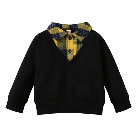 4T Baby Boys Clothes 5T Boys Long Sleeve Lapel Top Toddler Boys Fall Winter Shirt Tops Black
4T Baby Boys Clothes 5T Boys Long Sleeve Lapel Top Toddler Boys Fall Winter Shirt Tops Black