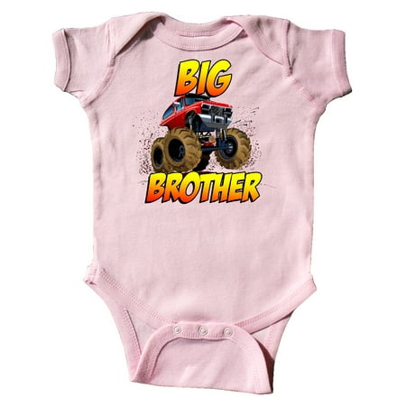 Inktastic Big Brother Monster Truck Gift Baby Boy Bodysuit