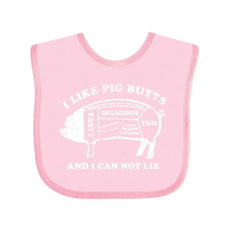 Inktastic I Like Pig Butts WHT Gift Baby Boy or Baby Girl Bib