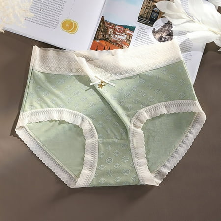 Briefs For Women Underpants Women Mid Waist Pure Cotton Breathable And Seamless Relief Printing Bow Panties Green XL 3pcs
Briefs For Women Underpants Women Mid Waist Pure Cotton Breathable And Seamless Relief Printing Bow Panties Green XL 3pcs