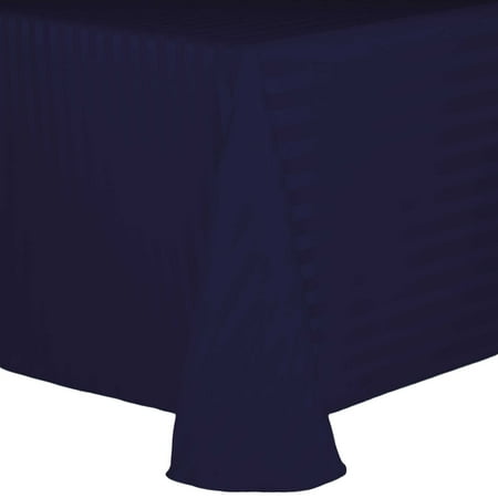 Ultimate Textile Satin-Stripe 60 x 120-Inch Oval Tablecloth