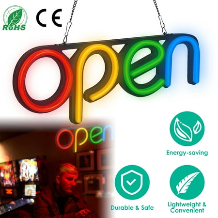 iMountek Open Sign for Business 15.75x6in Neon Open Sign Multicolor Led Open Sign for Advertise Storefront Business Office Shop Restaurant Window
iMountek Open Sign for Business 15.75x6in Neon Open Sign Multicolor Led Open Sign for Advertise Storefront Business Office Shop Restaurant Window