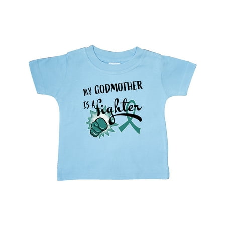 Inktastic Ovarian Cancer Awareness My Godmother is a Fighter Gift Baby Boy or Baby Girl T-Shirt
Inktastic Ovarian Cancer Awareness My Godmother is a Fighter Gift Baby Boy or Baby Girl T-Shirt