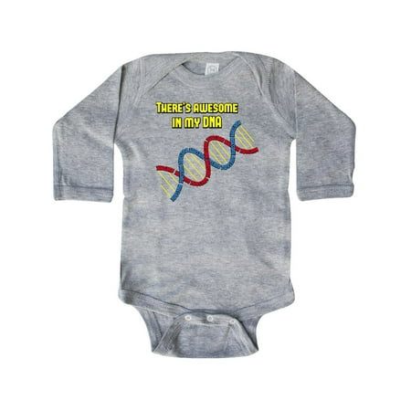 Inktastic Awesome DNA Gift Baby Boy or Baby Girl Long Sleeve Bodysuit