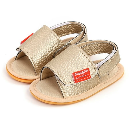 Lilgiuy Baby Infant Kids Girl Soft Sole Crib Toddler Newborn Shoes Princess Sandals Gold 0-3 Months 2022 Fall Winter