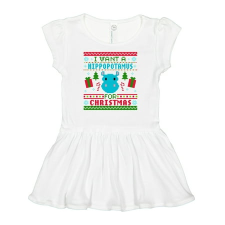 Inktastic I Want a Hippopotamus for Christmas Pixelated Ugly Sweater Gift Baby Girl Dress
Inktastic I Want a Hippopotamus for Christmas Pixelated Ugly Sweater Gift Baby Girl Dress