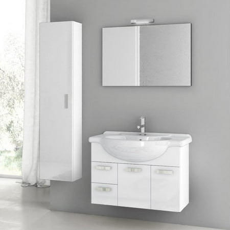 ACF by Nameeks ACF PH05-GW Phinex 32-in. Single Bathroom Vanity Set - Glossy White