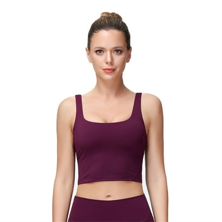 Yoga Sports Bra Slim Women with Chest Pads Stretch Breathable Fitness Top Dark Purple L
Yoga Sports Bra Slim Women with Chest Pads Stretch Breathable Fitness Top Dark Purple L