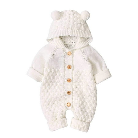 Infant Newboon Baby Winter Knitted Long Sleeve Thicken Jumpsuit Hooded Roomper One Piece Long Pants
Infant Newboon Baby Winter Knitted Long Sleeve Thicken Jumpsuit Hooded Roomper One Piece Long Pants