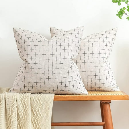 MIULEE Pack of 2 Decorative Burlap Linen Throw Pillow Covers Modern Farmhouse Pillowcases Rustic Woven Textured Cushion Cover for Sofa Couch Bed 16x16 inch Greyish White
MIULEE Pack of 2 Decorative Burlap Linen Throw Pillow Covers Modern Farmhouse Pillowcases Rustic Woven Textured Cushion Cover for Sofa Couch Bed 16x16 inch Greyish White
