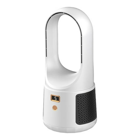 YUANHUILI Bladeless Table Fan Low Noise USB Electric Fan for Indoor Outdoor (White)