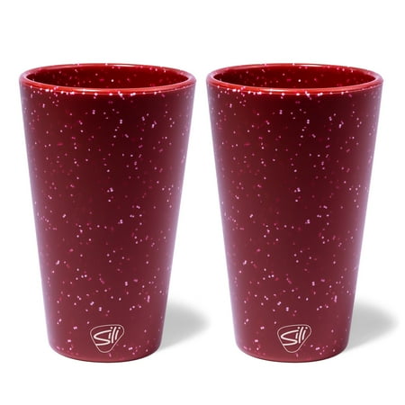 Silipint: Silicone Pint Glasses: 2 Pack Speckled Red - 16oz Unbreakable Cups Flexible Hot/Cold Non-Slip Easy Grip
Silipint: Silicone Pint Glasses: 2 Pack Speckled Red - 16oz Unbreakable Cups Flexible Hot/Cold Non-Slip Easy Grip