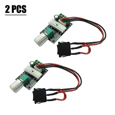2pcs DC Motor Speed Controller PWM Speed Adjustable Forward Reverse Switch
