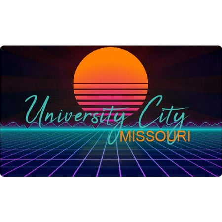 University City Missouri 4 X 2.25-Inch Fridge Magnet Retro Neon Design