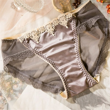 Aayomet Womens Underwear Women s G Waist Mesh Briefs Solid Color Cotton Crotch Underwear Panties Gray L
Aayomet Womens Underwear Women s G Waist Mesh Briefs Solid Color Cotton Crotch Underwear Panties Gray L