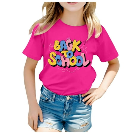 Icvfdpl Kid s Tops Back To School Printed Short Sleeve Round Neck Top Beautiful And Elegant Style T Shirt
Icvfdpl Kid s Tops Back To School Printed Short Sleeve Round Neck Top Beautiful And Elegant Style T Shirt