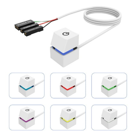 Portable Colorful LED Lights Computer Desktop Switch PC Motherboard External Start Power On/Off Button Extension Cable
Portable Colorful LED Lights Computer Desktop Switch PC Motherboard External Start Power On/Off Button Extension Cable