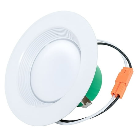 

Westgate 10W 4 Inch LED Retrofit Downlight with Integrated Baffle Trim Dimmable LED Recessed Light Fixture Damp Location Rated 120V High Lumen Lighting - 5 Year Warranty (2700K Warm White)