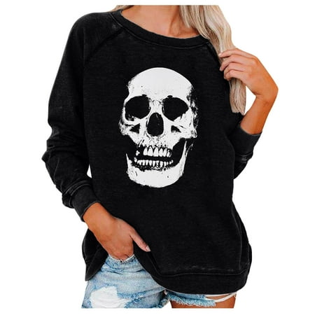 Mrat Women Workout Tops Hoodless Sweatshirts Ladies Casual Full Sleeve Round Neck Tops Loose Shirts Blouse Skeleton Print Graphic Sweatshirt Long Sleeve Bustier Tops for Female
Mrat Women Workout Tops Hoodless Sweatshirts Ladies Casual Full Sleeve Round Neck Tops Loose Shirts Blouse Skeleton Print Graphic Sweatshirt Long Sleeve Bustier Tops for Female
