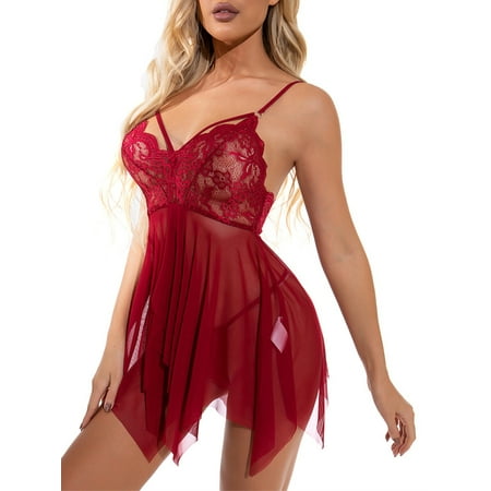Pfysire Women Sexy Valentine Lingerie Thong Lace Babydoll See Through Underwear Nightdress
Pfysire Women Sexy Valentine Lingerie Thong Lace Babydoll See Through Underwear Nightdress