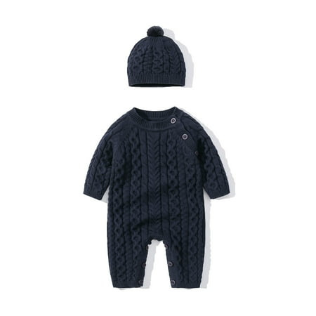 Hunpta Newborn Toddler Baby Girls Boys Solid Spring Winter Long Sleeve Button Knit Sweater Romper Jumpsuit Hat Clothes
Hunpta Newborn Toddler Baby Girls Boys Solid Spring Winter Long Sleeve Button Knit Sweater Romper Jumpsuit Hat Clothes