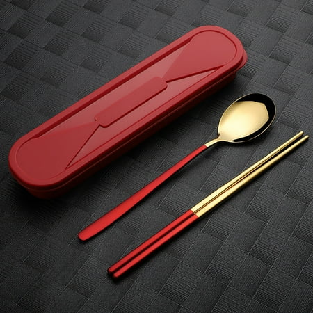 WISTIC Metal Chopsticks 1 Set Wide Application Smooth Edge Convenient Reusable Spoon Fork Chopsticks Portable Cutlery Set
WISTIC Metal Chopsticks 1 Set Wide Application Smooth Edge Convenient Reusable Spoon Fork Chopsticks Portable Cutlery Set