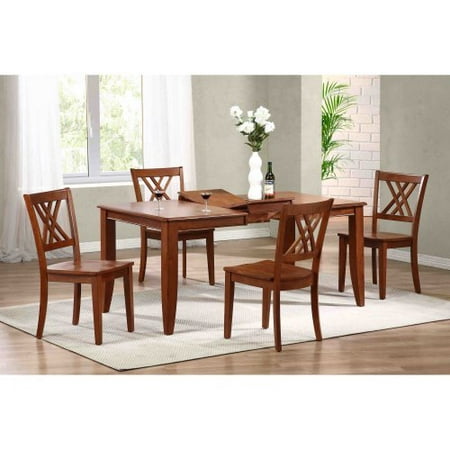 Iconic Furniture 5 Piece Rectangular Dining Table Set - Cinnamon